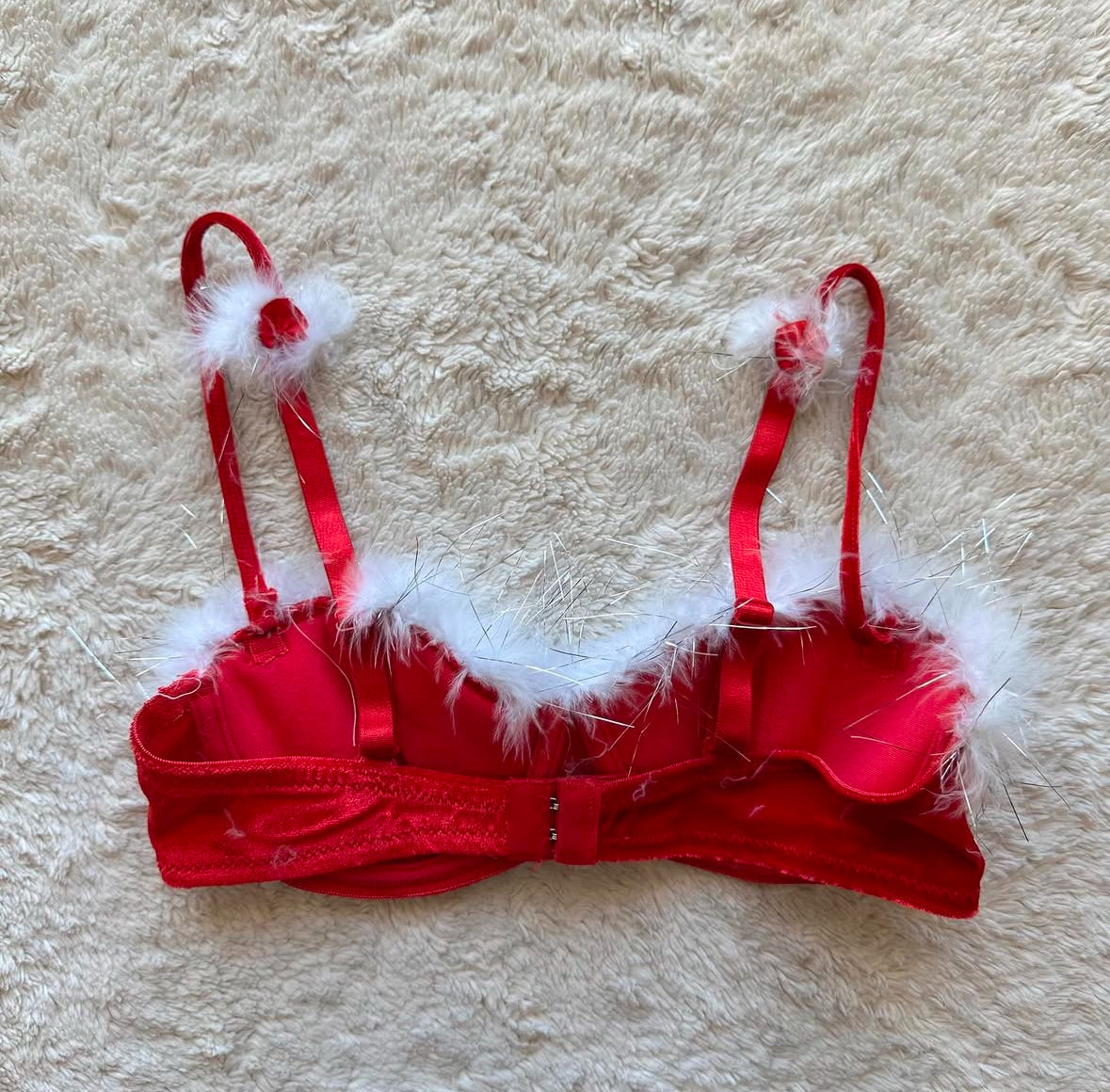 2000's red sexy santa bra