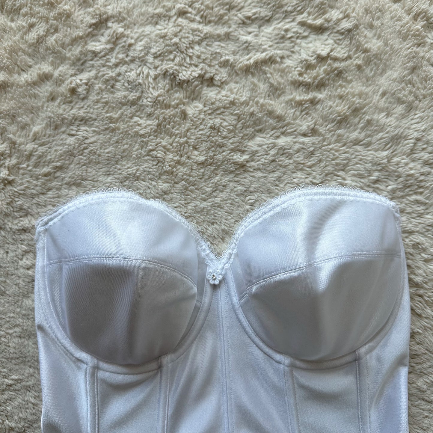 pearl bustier corset and panty set