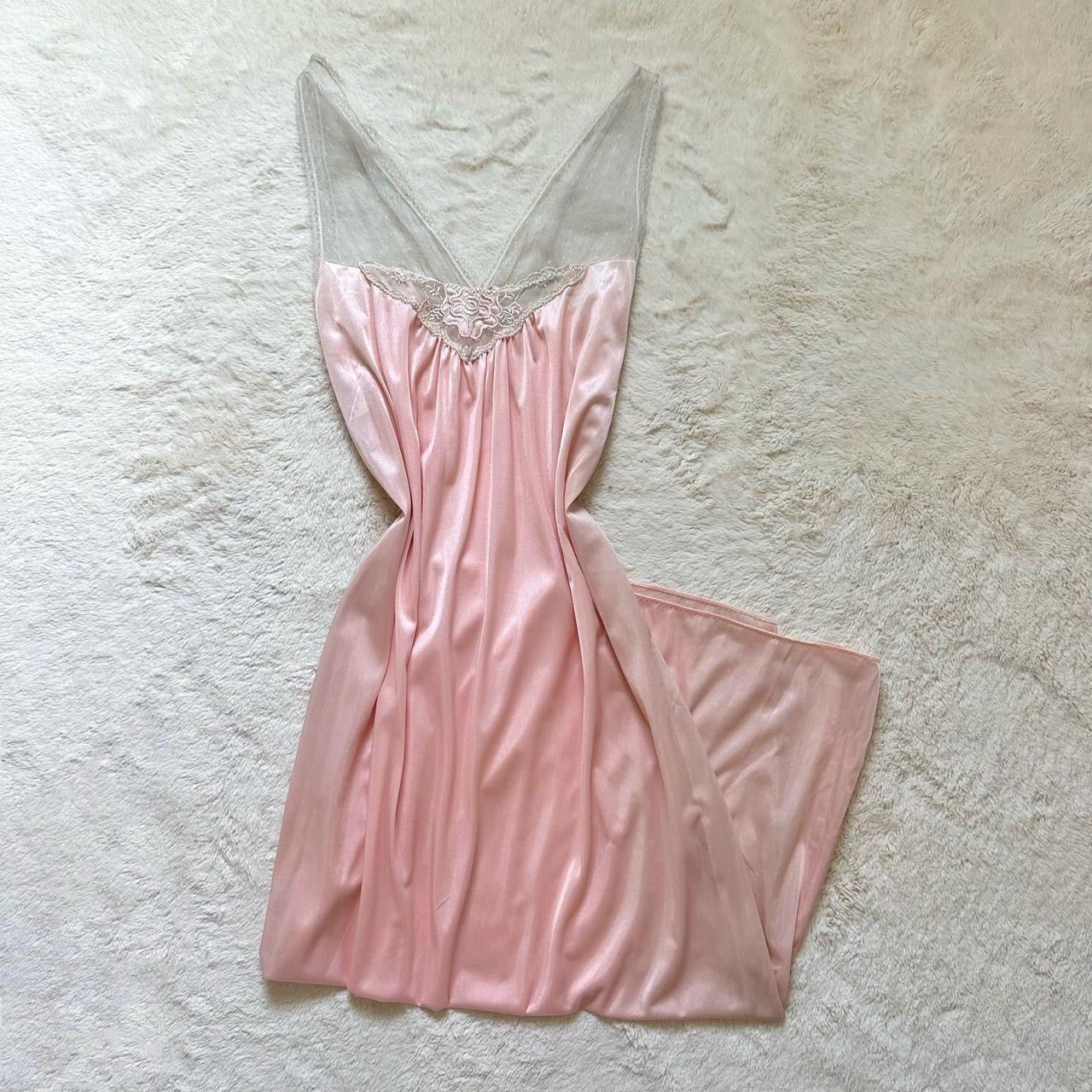 1980's blush cream negligee