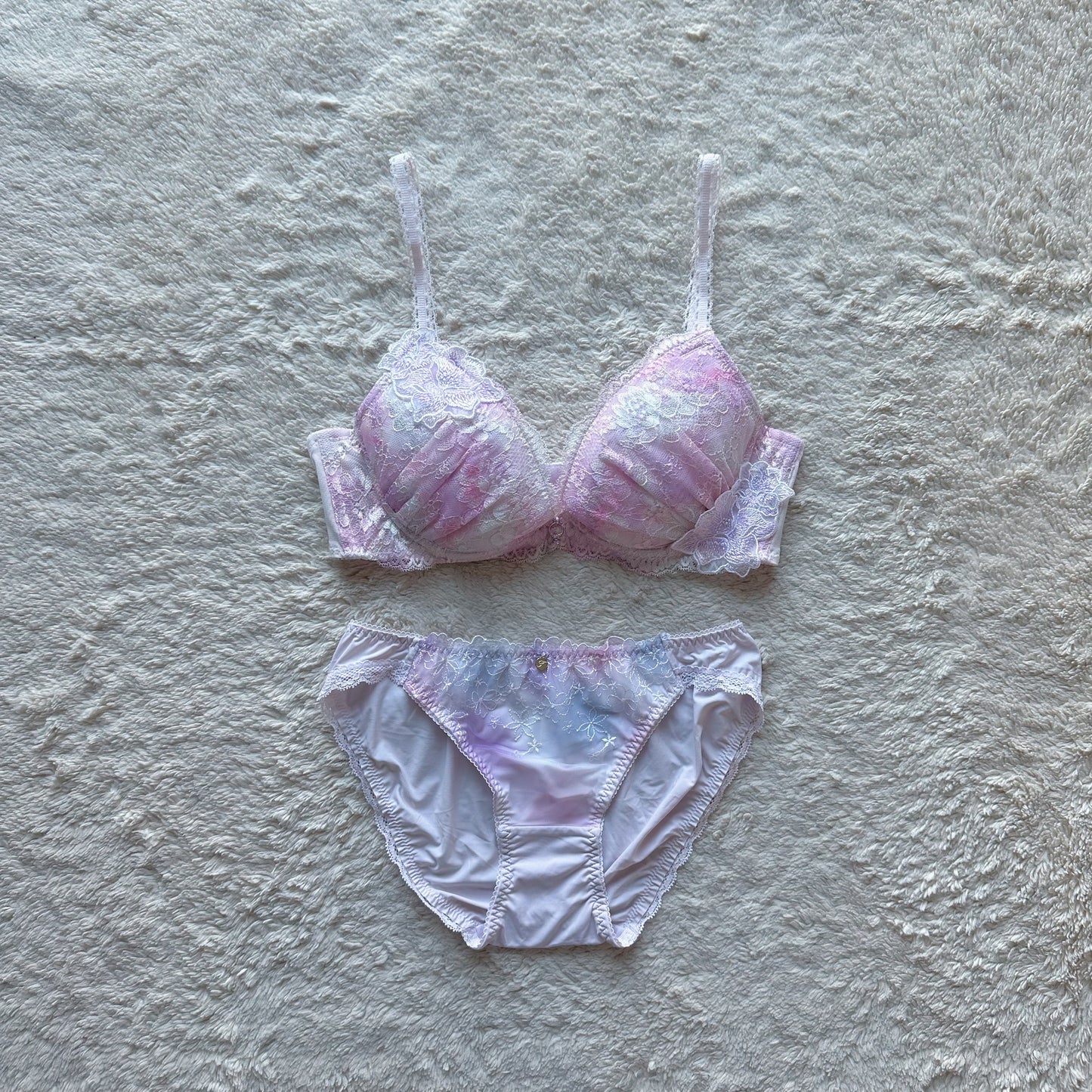 japanese brand iridescence bra set