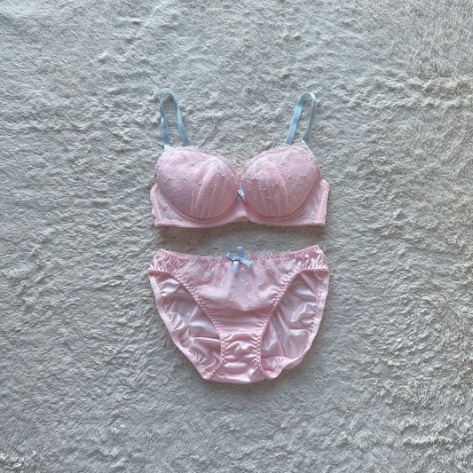 japanese brand pink daisy bra set