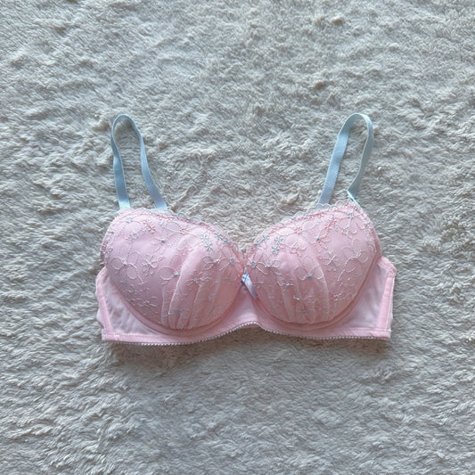 japanese brand pink daisy bra set