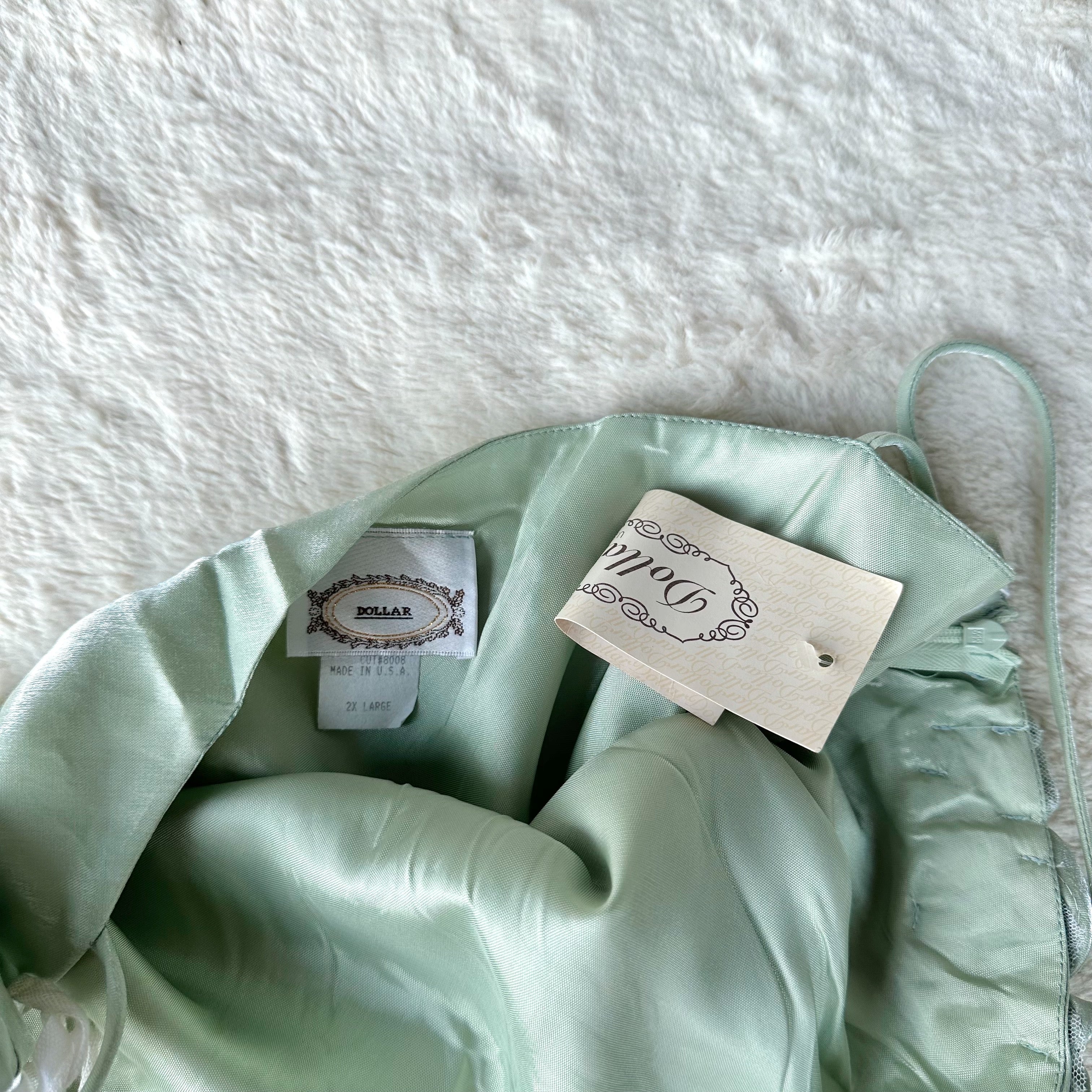 1990's tiana sage rose gown