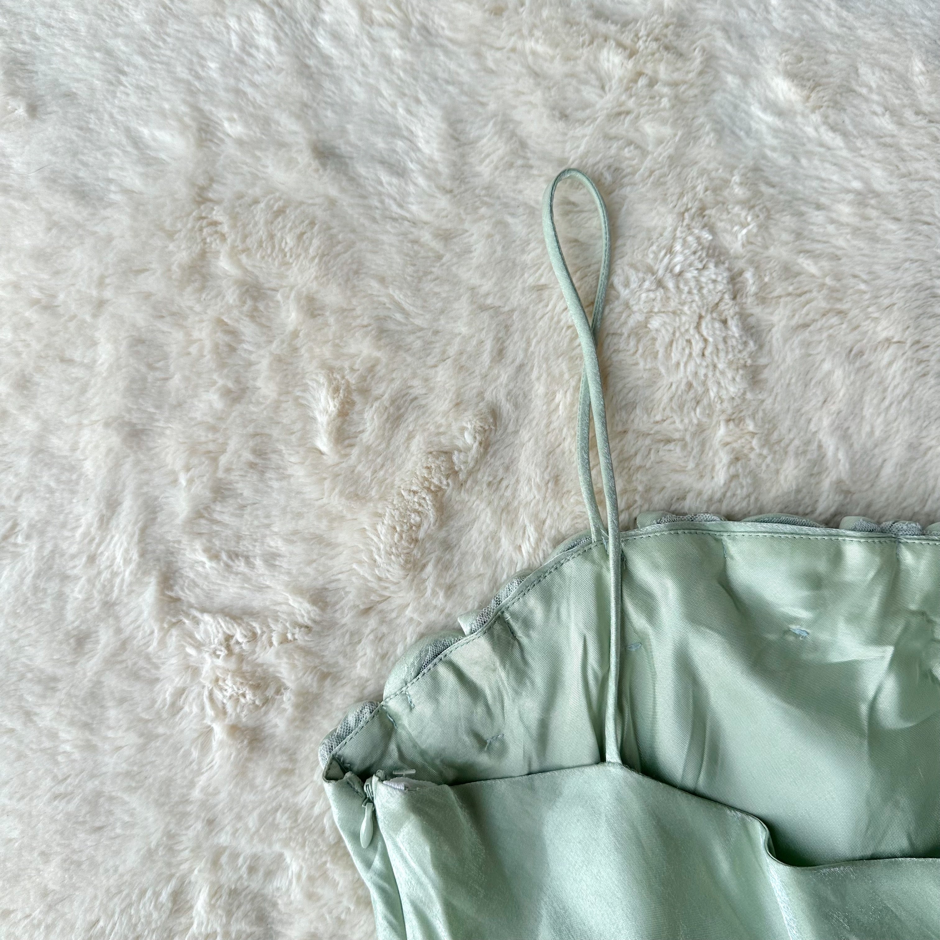 1990's tiana sage rose gown