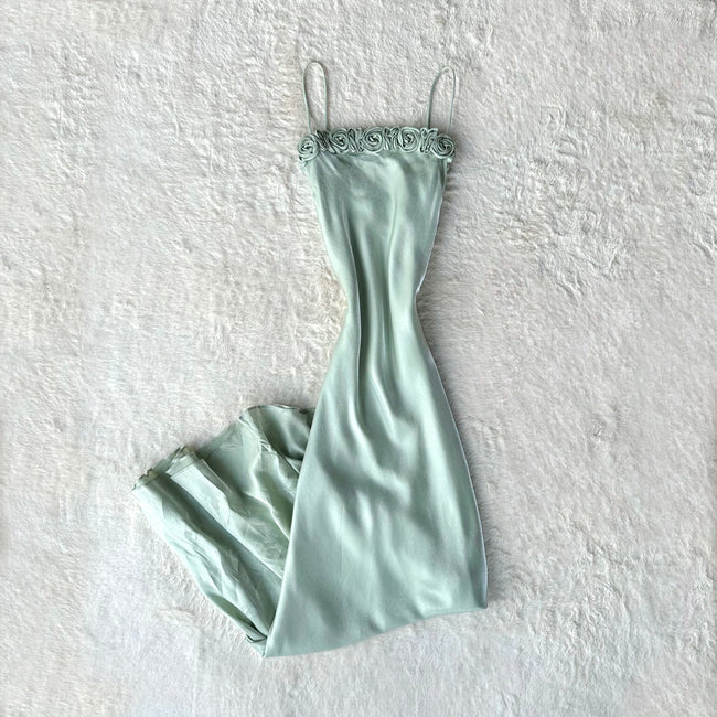 1990's tiana sage rose gown