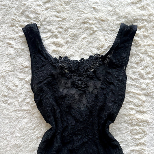 1990's floral lace teddy