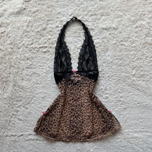 2006 cheetah print halter slip