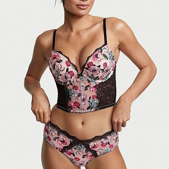 2021 rose embroidered push-up bra top