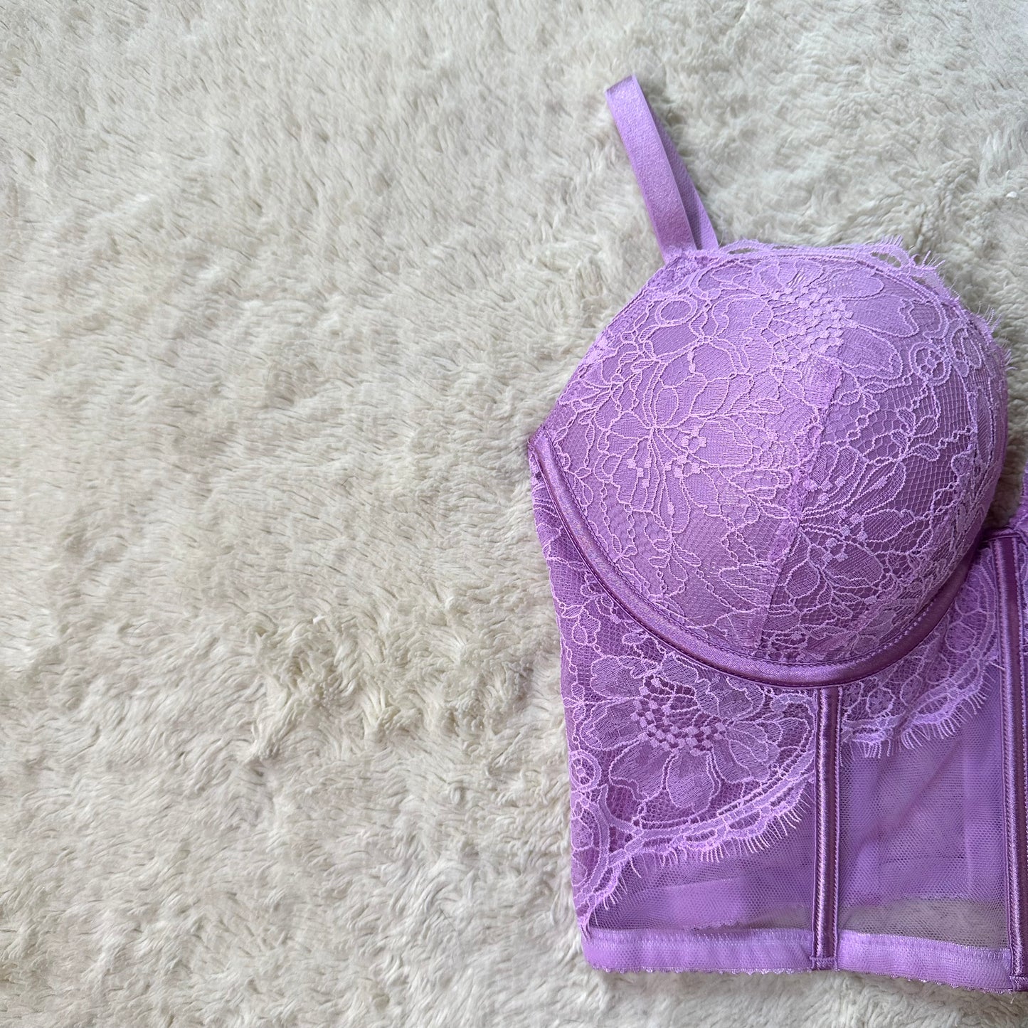 2021 lilac lace longline bra