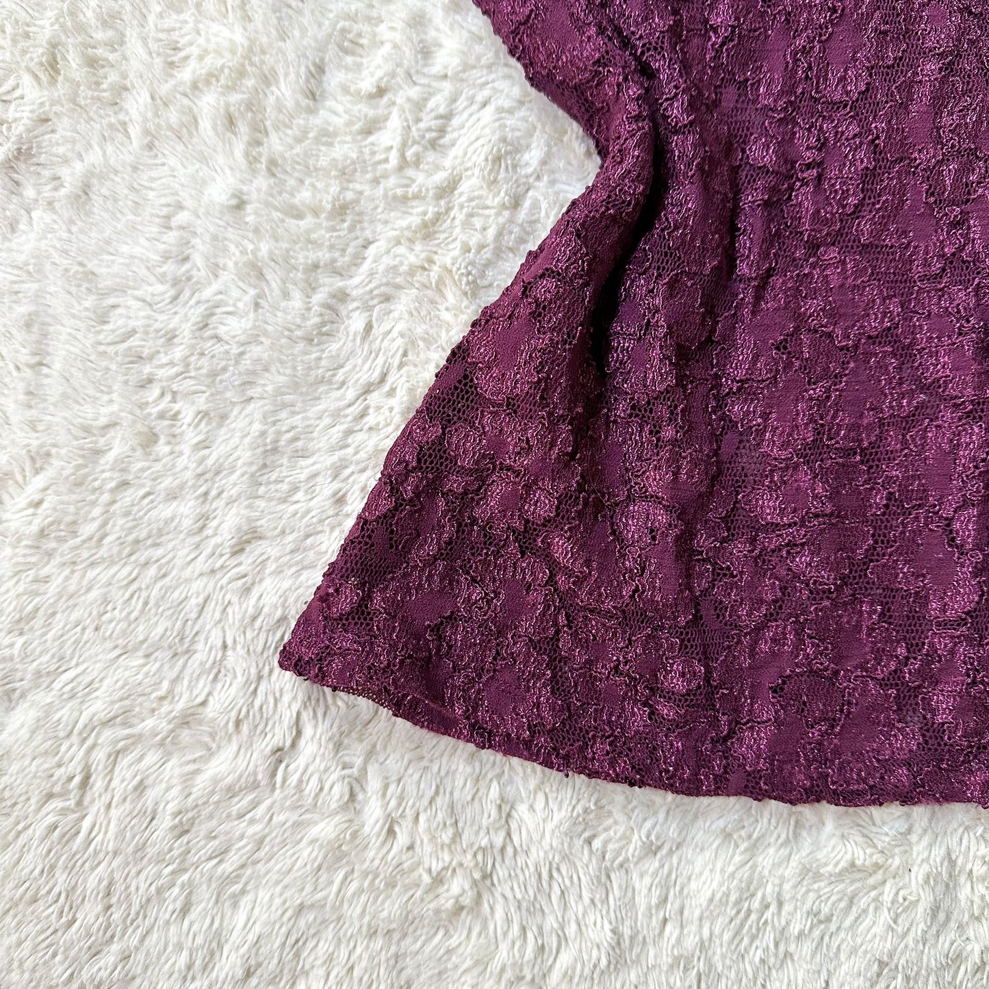 80's burgundy lace blouse