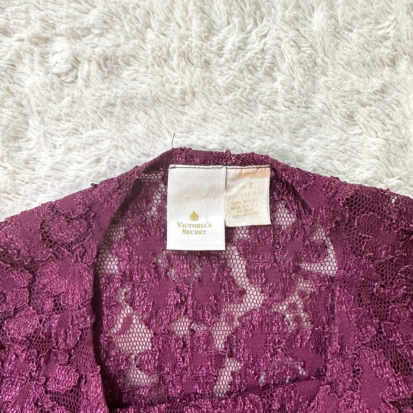 80's burgundy lace blouse