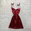 2000's silken scarlet slip dress