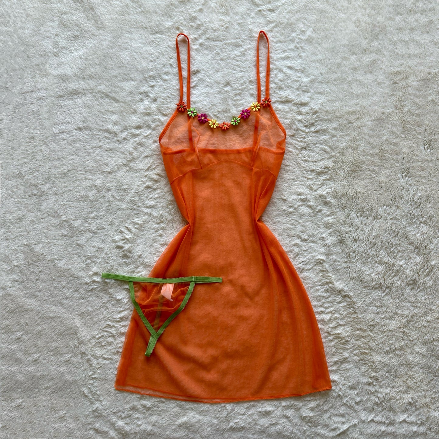 the flora slip set - tangerine