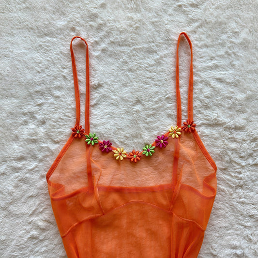 the flora slip set - tangerine