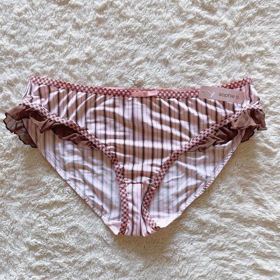 2000's striped slip + panty set