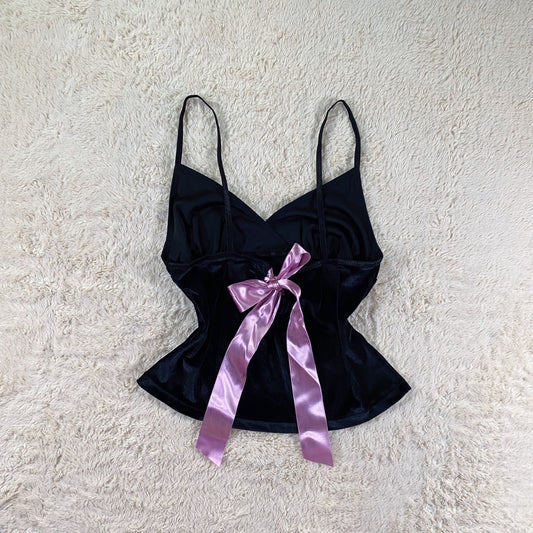 rené rofé velvet bow cami