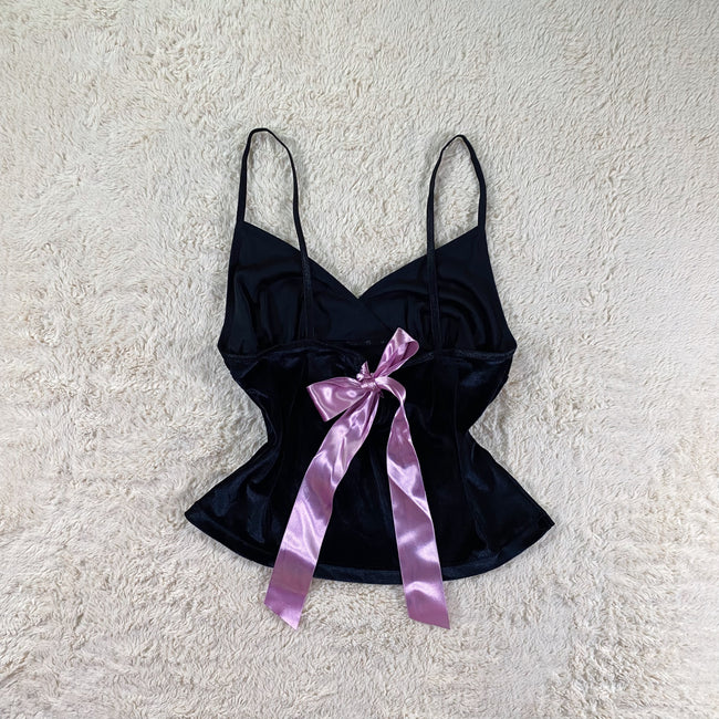 2000's velvet ribbon cami