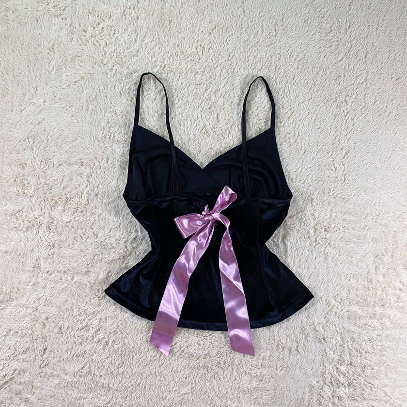 2000's velvet ribbon cami