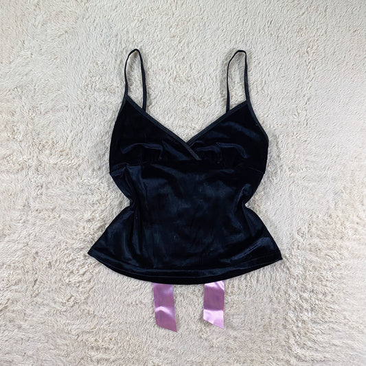 rené rofé velvet bow cami