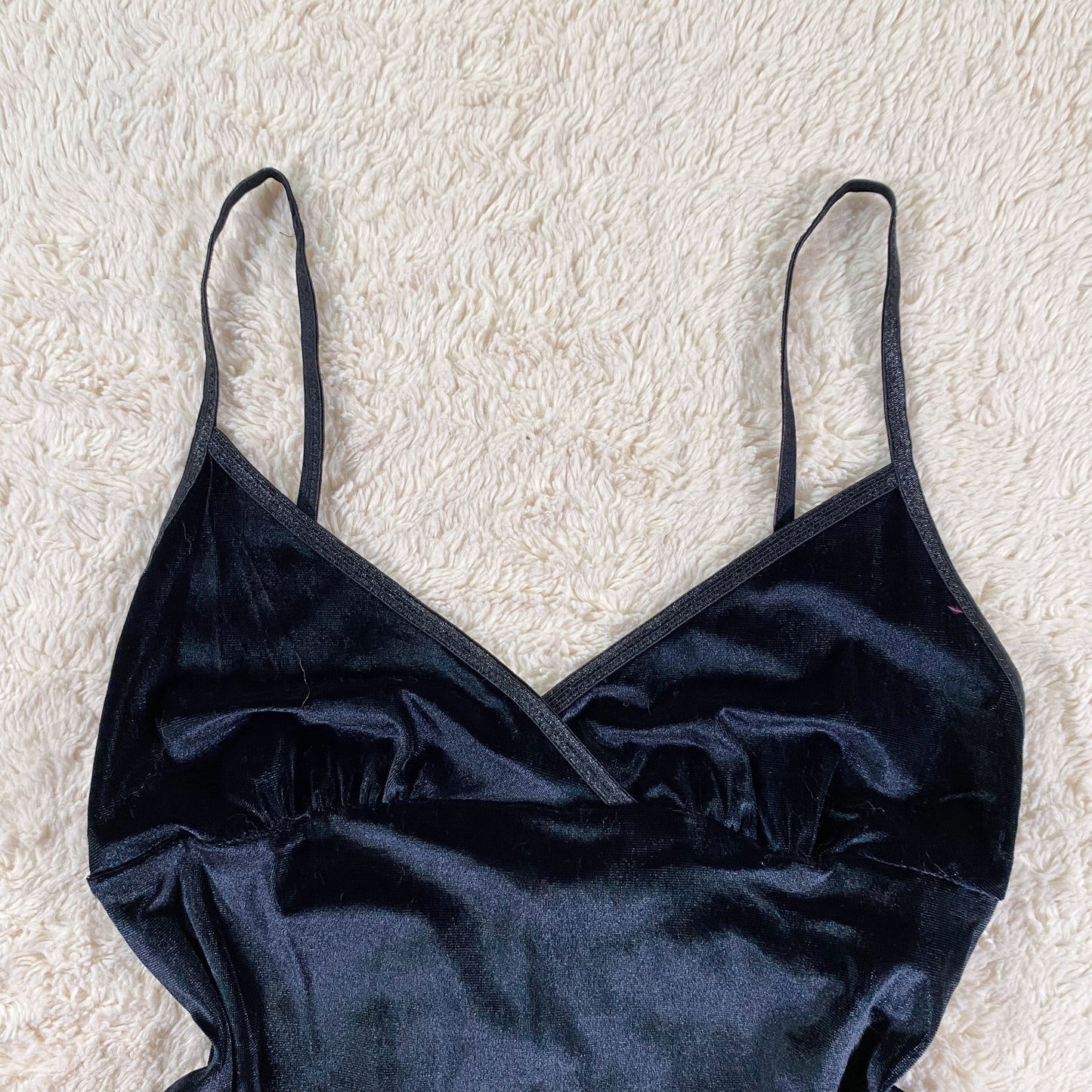 rené rofé velvet bow cami