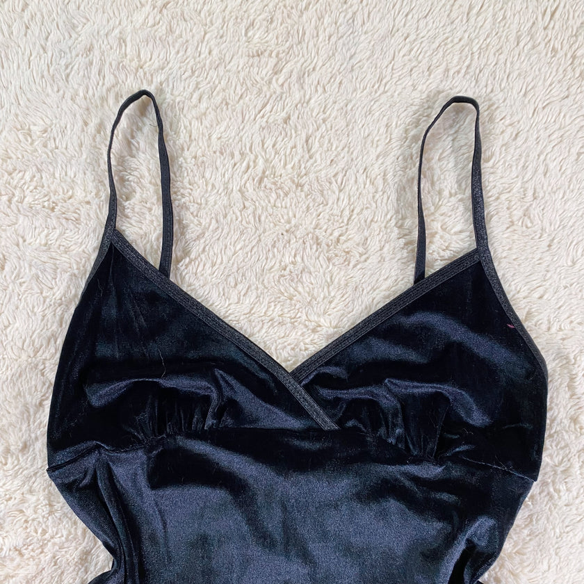 2000's velvet ribbon cami